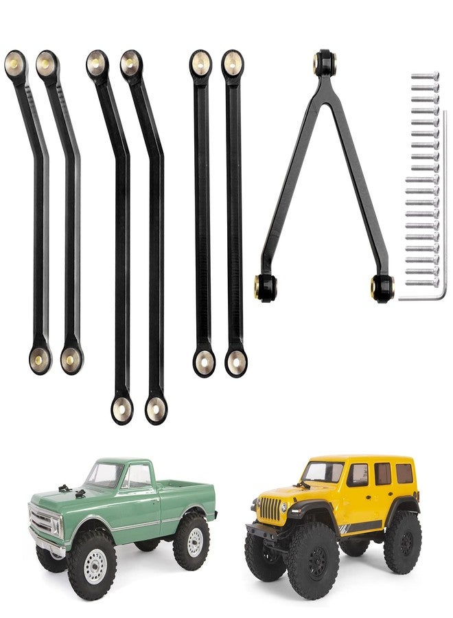 AllinRC High Clearance Chassis Links Set for SCX24 Bronco JLU C10 AXI00001 AXI00002 Axial 1/24 RC Crawler Car (Black) - Image 1